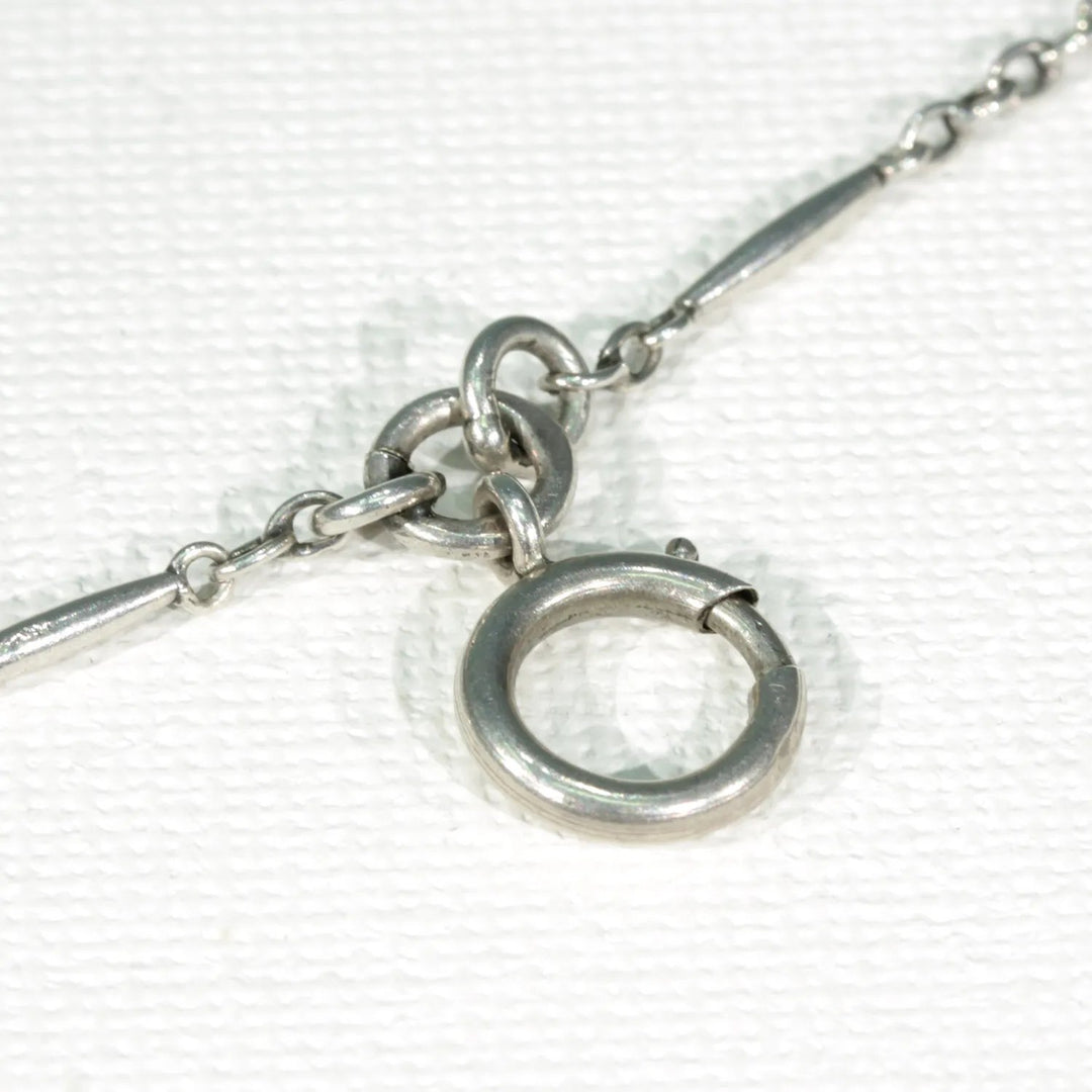 Antique Silver Murrle, Bennett and Co. Long Guard Watch Chain Necklace