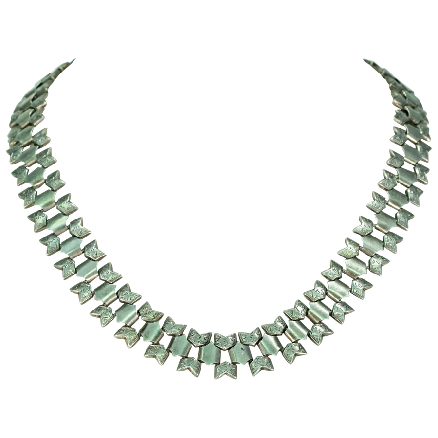 Antique Silver Victorian Collar Necklace