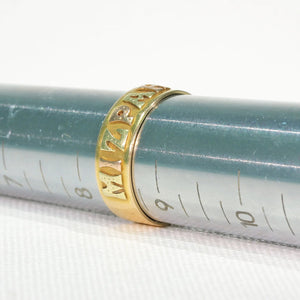 Antique Victorian 3 Color Gold Mizpah Ring Band