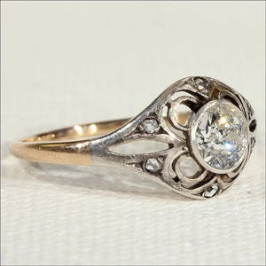 Antique Victorian .6ct Diamond Solitaire Engagement Ring