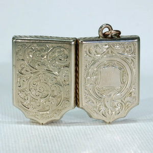 Antique Victorian 9k Gold Locket Shield Garter