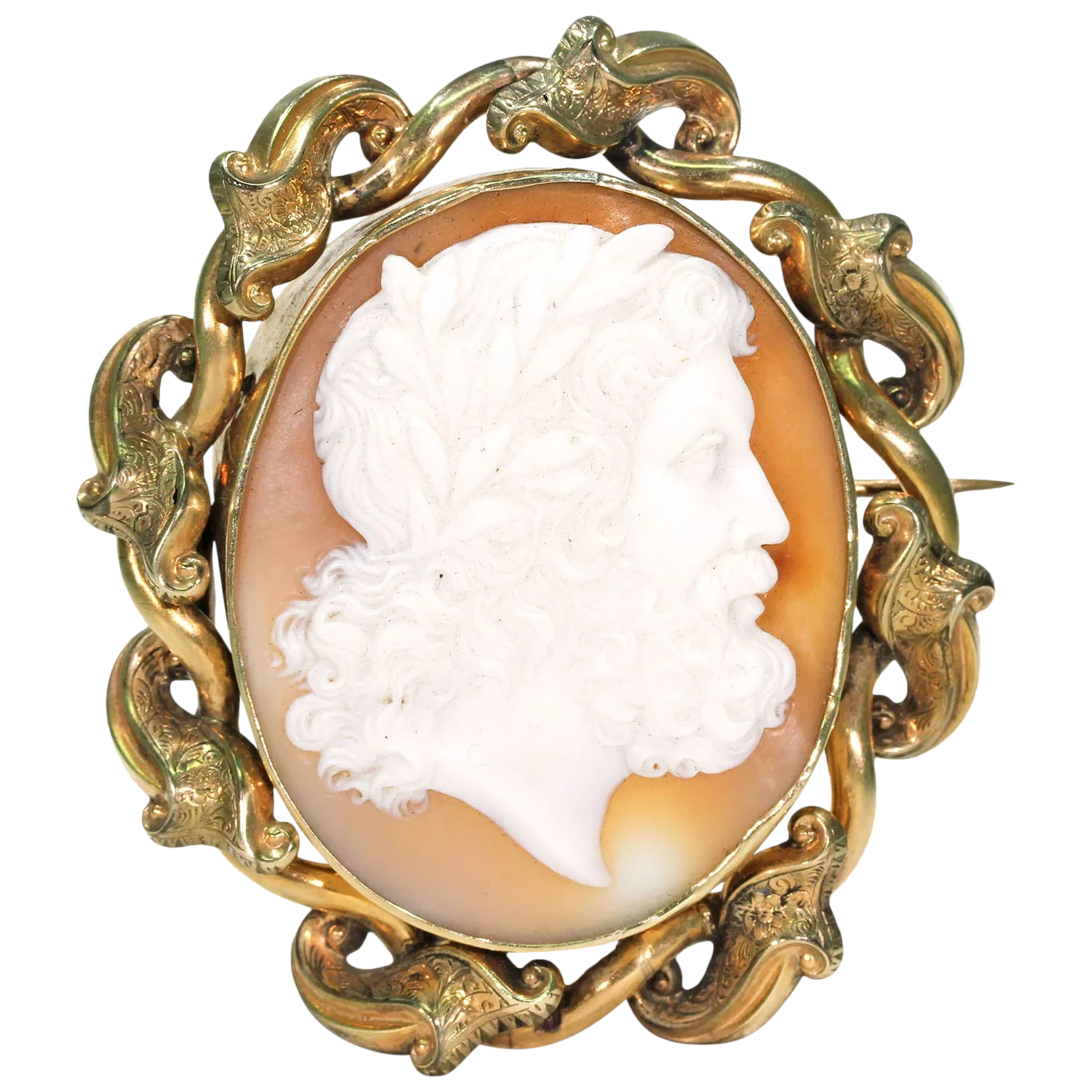 Antique Victorian Cameo Brooch of Jupiter