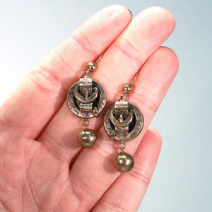 Antique Victorian Gold Buckle Earrings