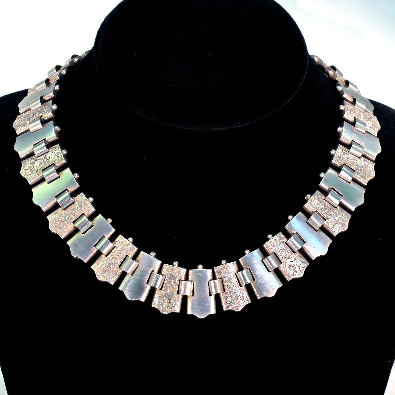 Antique Victorian Silver Collar Necklace