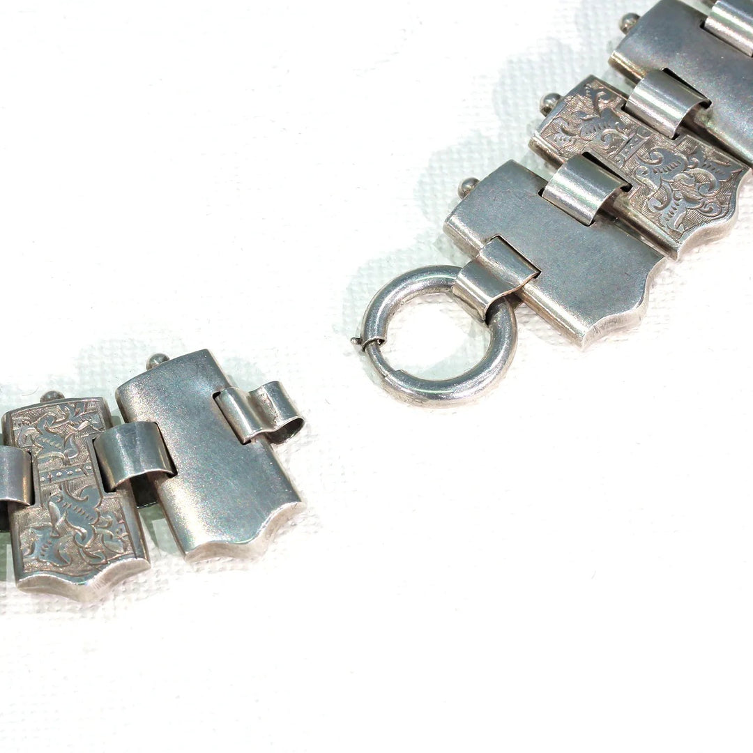 Antique Victorian Silver Collar Necklace