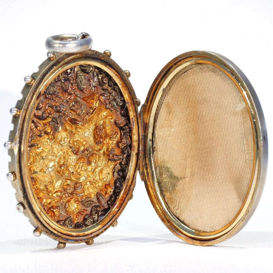 Antique Victorian Silver Repoussed Locket