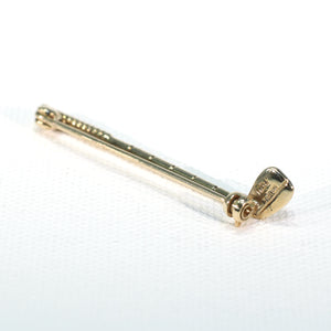 Vintage Gold and Pearl Golf Club Brooch Pin 1962