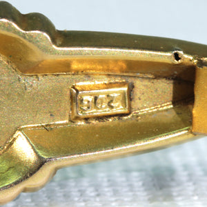 Victorian Sweetheart Mizpah Brooch Pin English 9k Gold