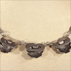 Vintage South African Silver Collar Necklace in 980 Silver