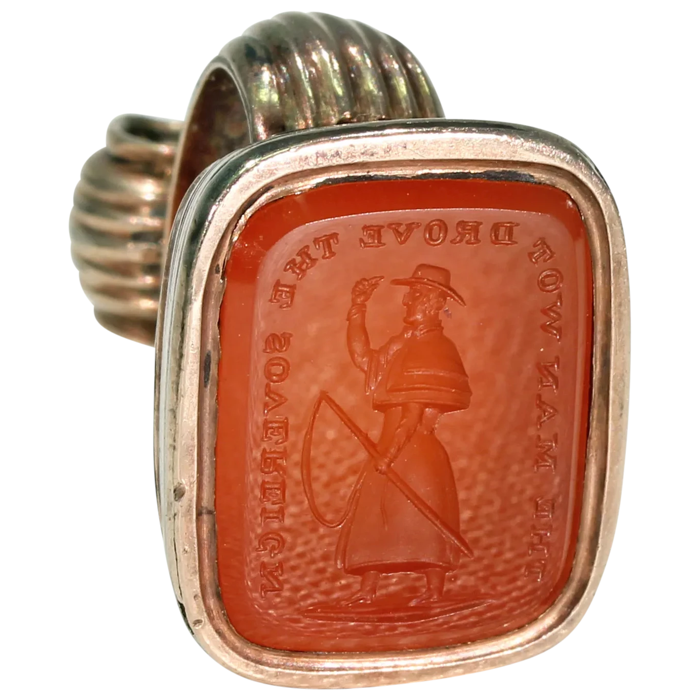 Duke of Wellington Fob Seal Pendant Carnelian Gold