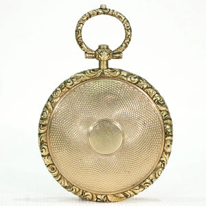 Early Victorian Gold Memorial Locket Pendant Hair Inscription