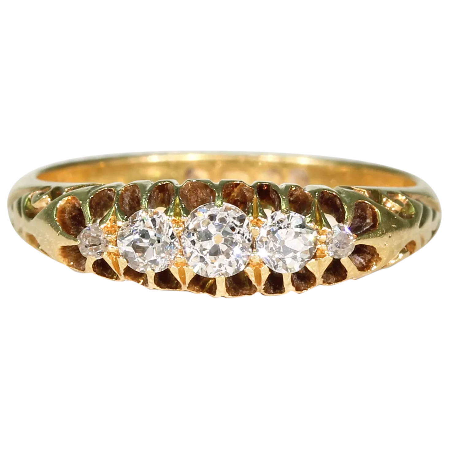 Edwardian 5 Stone Diamond Ring in 18k Gold