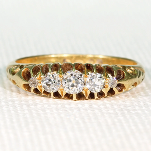 Edwardian 5 Stone Diamond Ring in 18k Gold