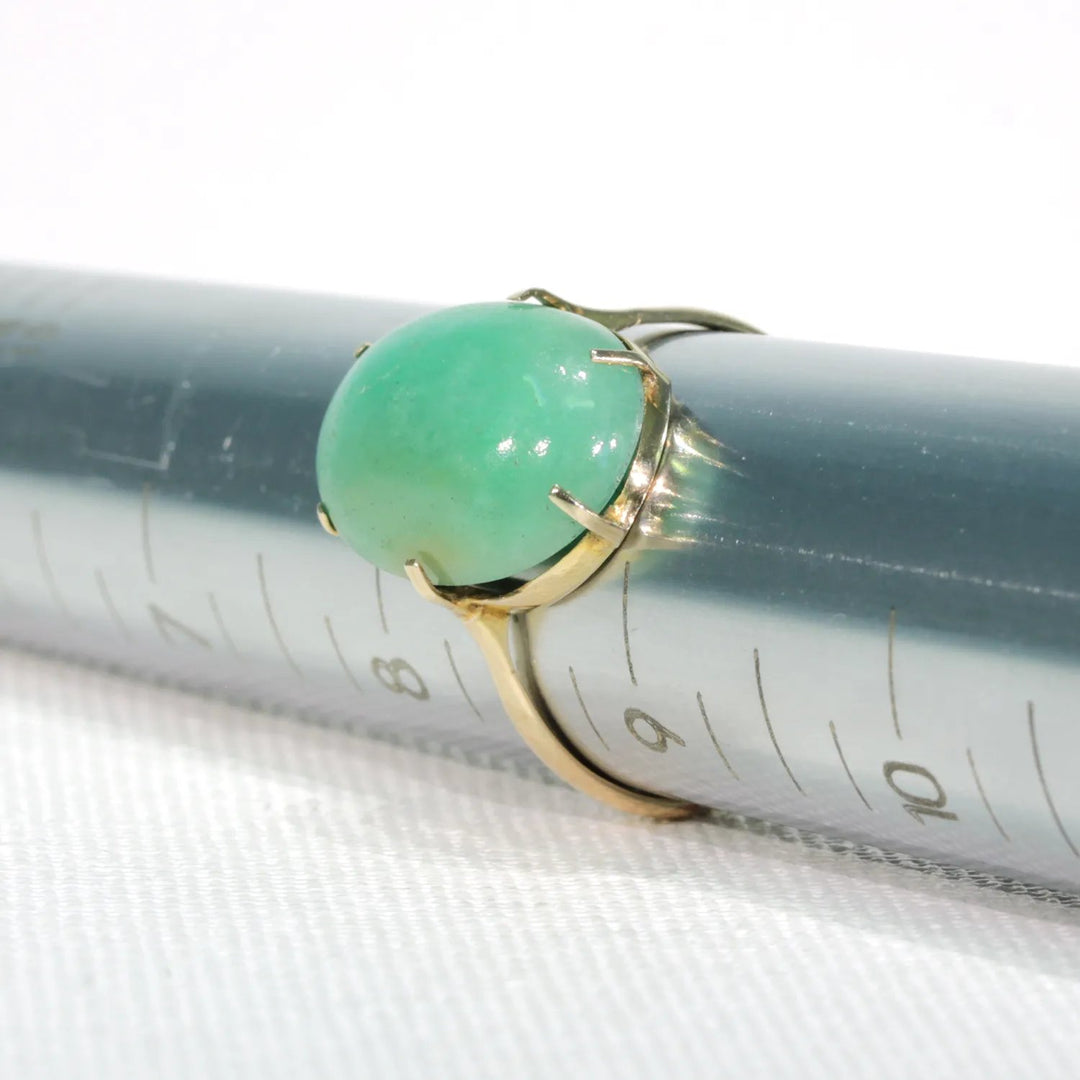 Edwardian 9.5ct+ Jadite Gold Ring 18k