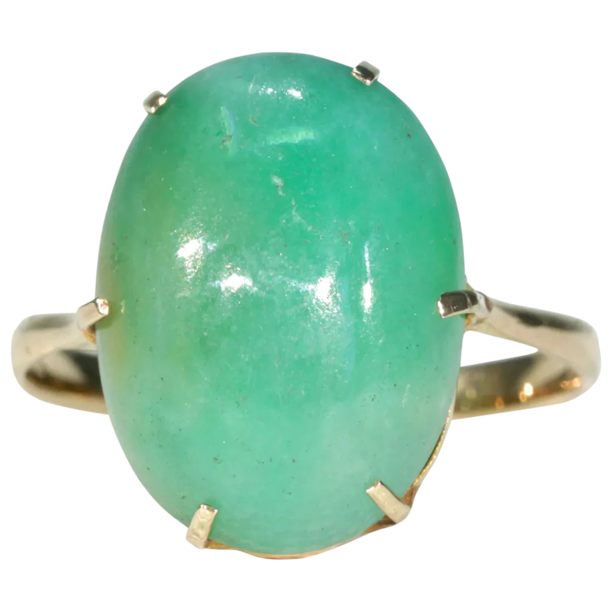 Edwardian 9.5ct+ Jadite Gold Ring 18k