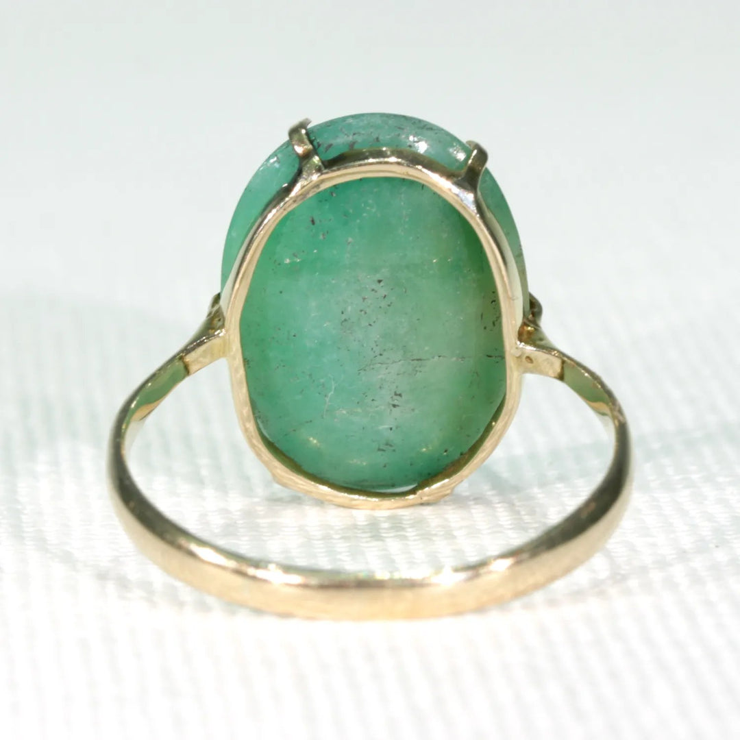 Edwardian 9.5ct+ Jadite Gold Ring 18k