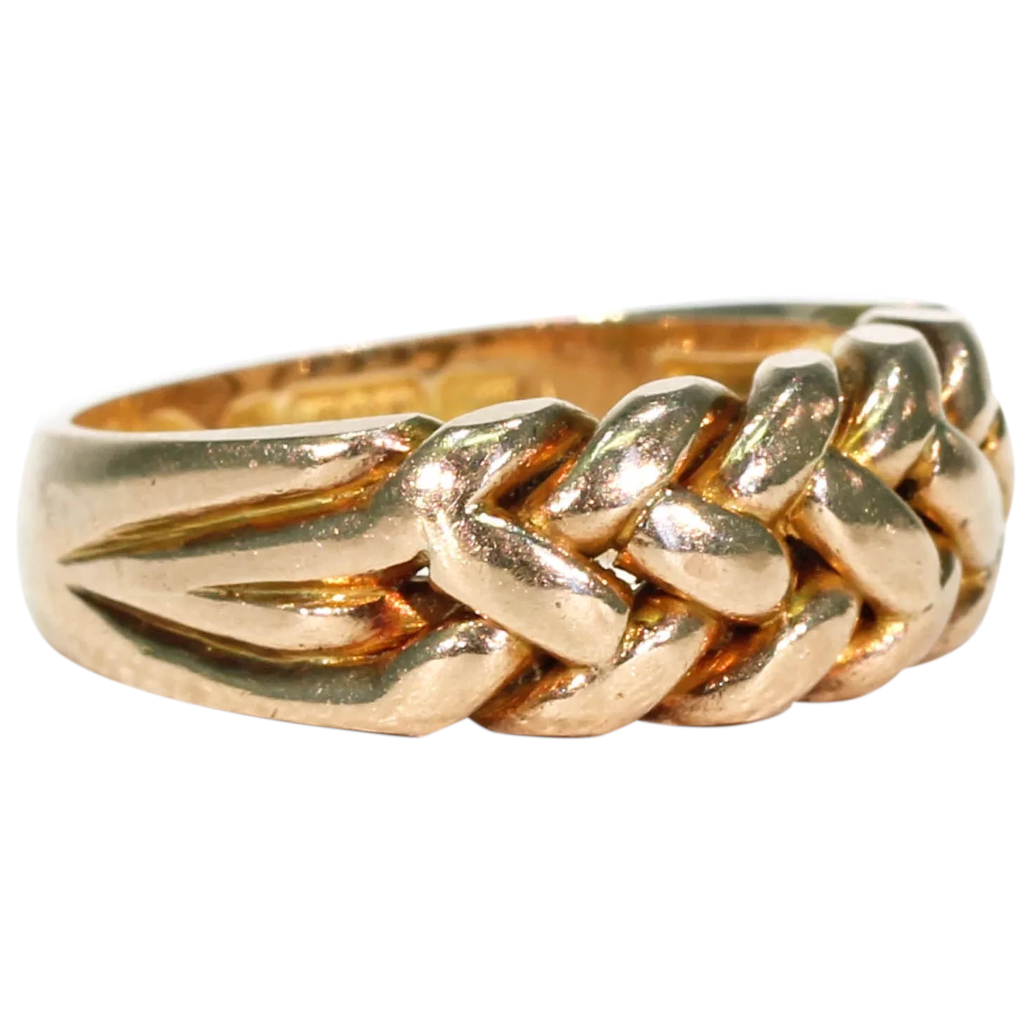 Edwardian Love Knot Gold Band Hallmarked 1908