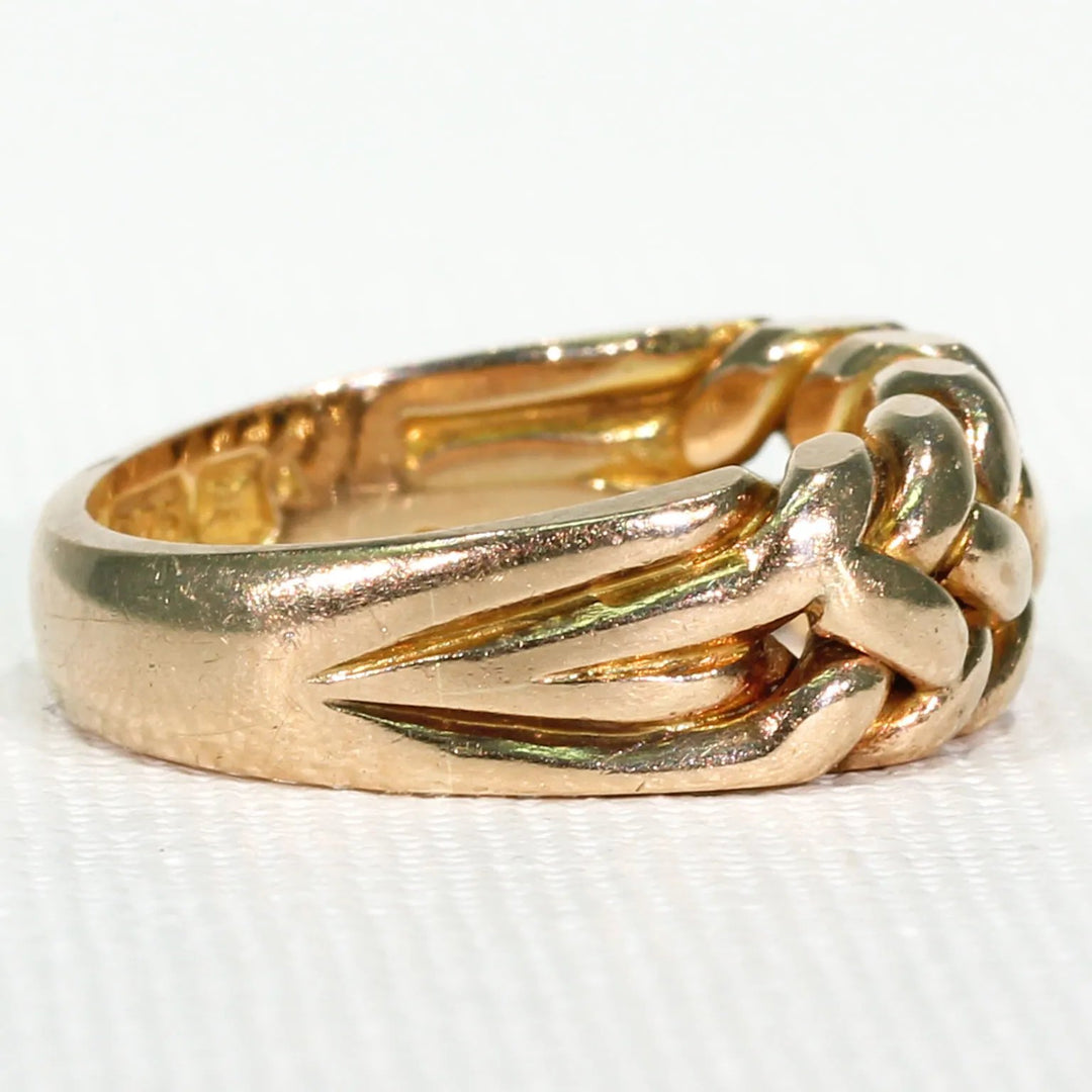 Edwardian Love Knot Gold Band Hallmarked 1908