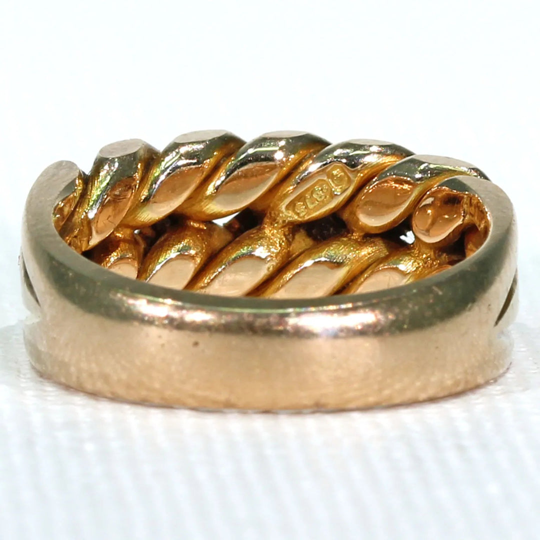 Edwardian Love Knot Gold Band Hallmarked 1908