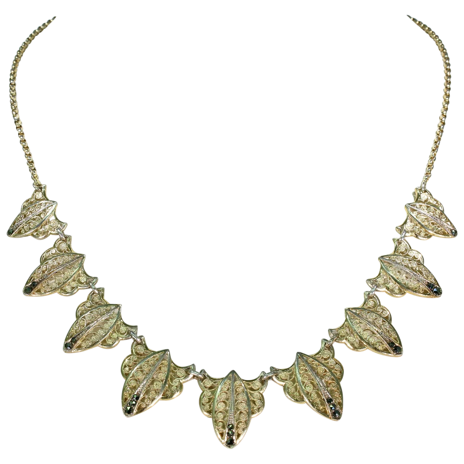 Gold marcasite new arrivals necklace