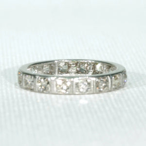 Old European Cut Diamond Eternity Band Ring Size 7.5
