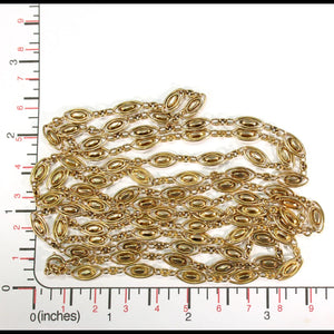 Exquisite French Long Guard Chain Necklace 18k Gold c. 1880