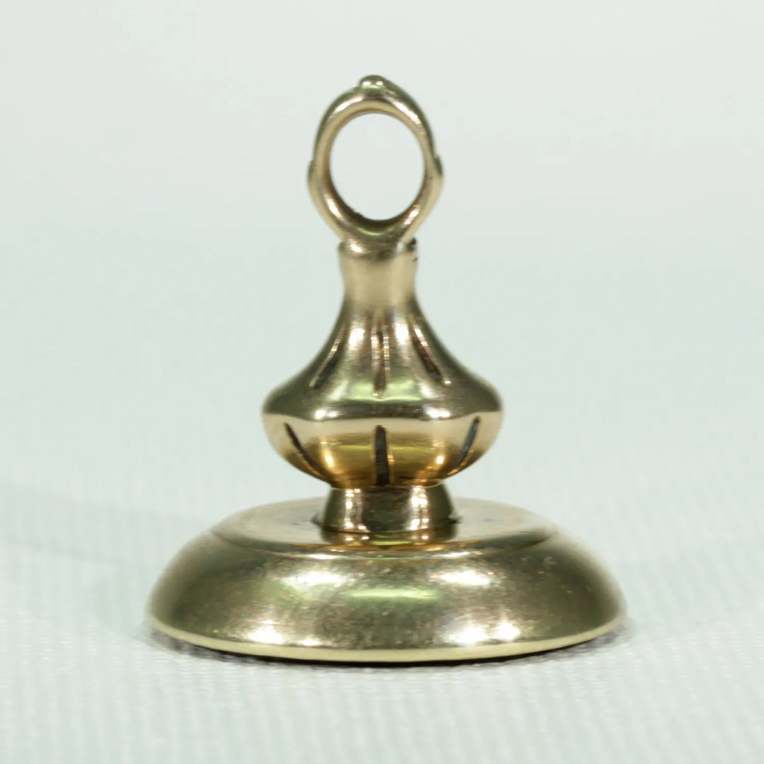 Georgian Intaglio Seal Fob Pendant 18k Gold Bloodstone
