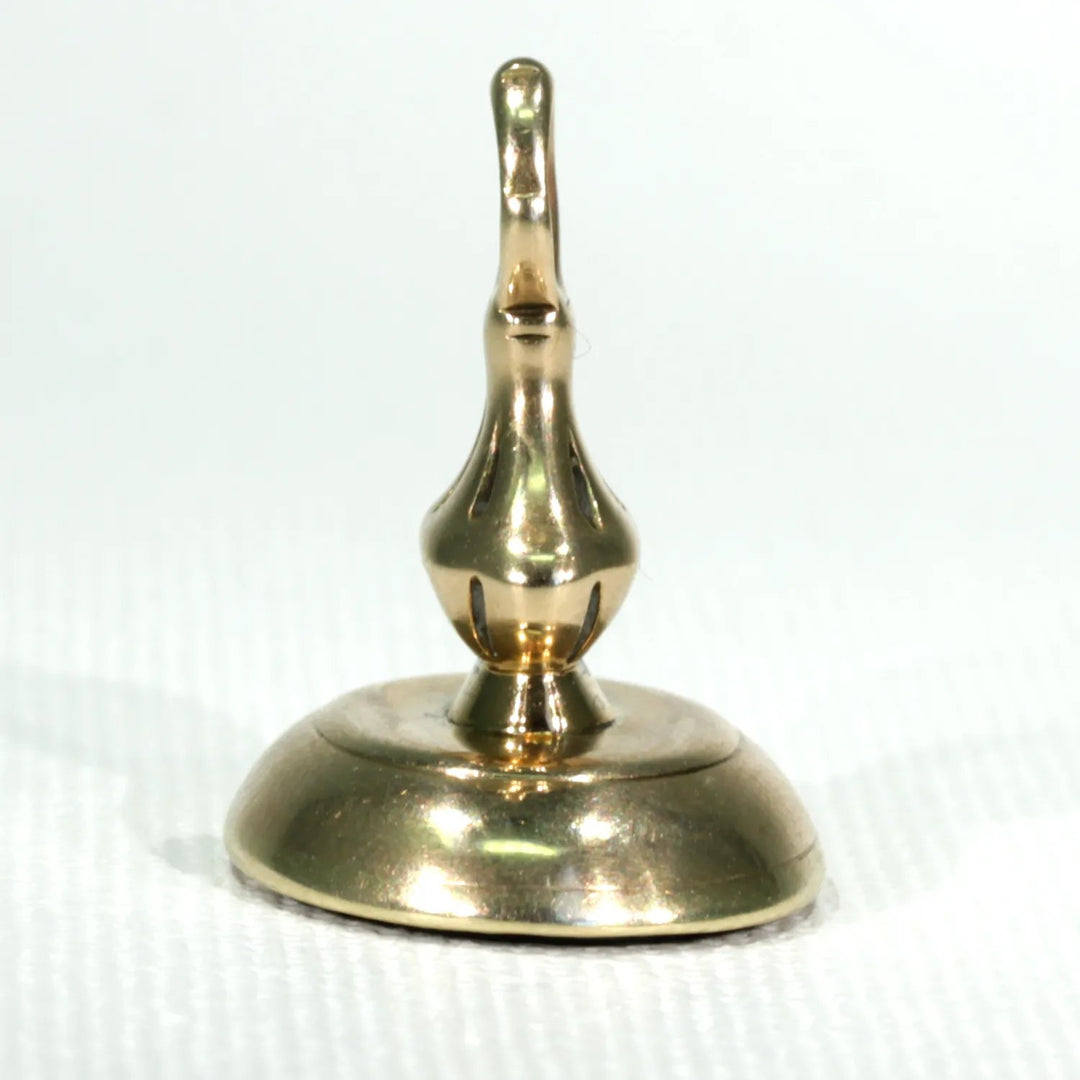 Georgian Intaglio Seal Fob Pendant 18k Gold Bloodstone