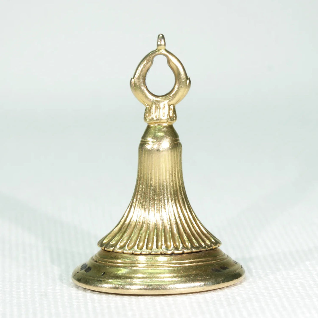 Georgian Mirror Intaglio Fob Pendant Chalcedony 15k Gold