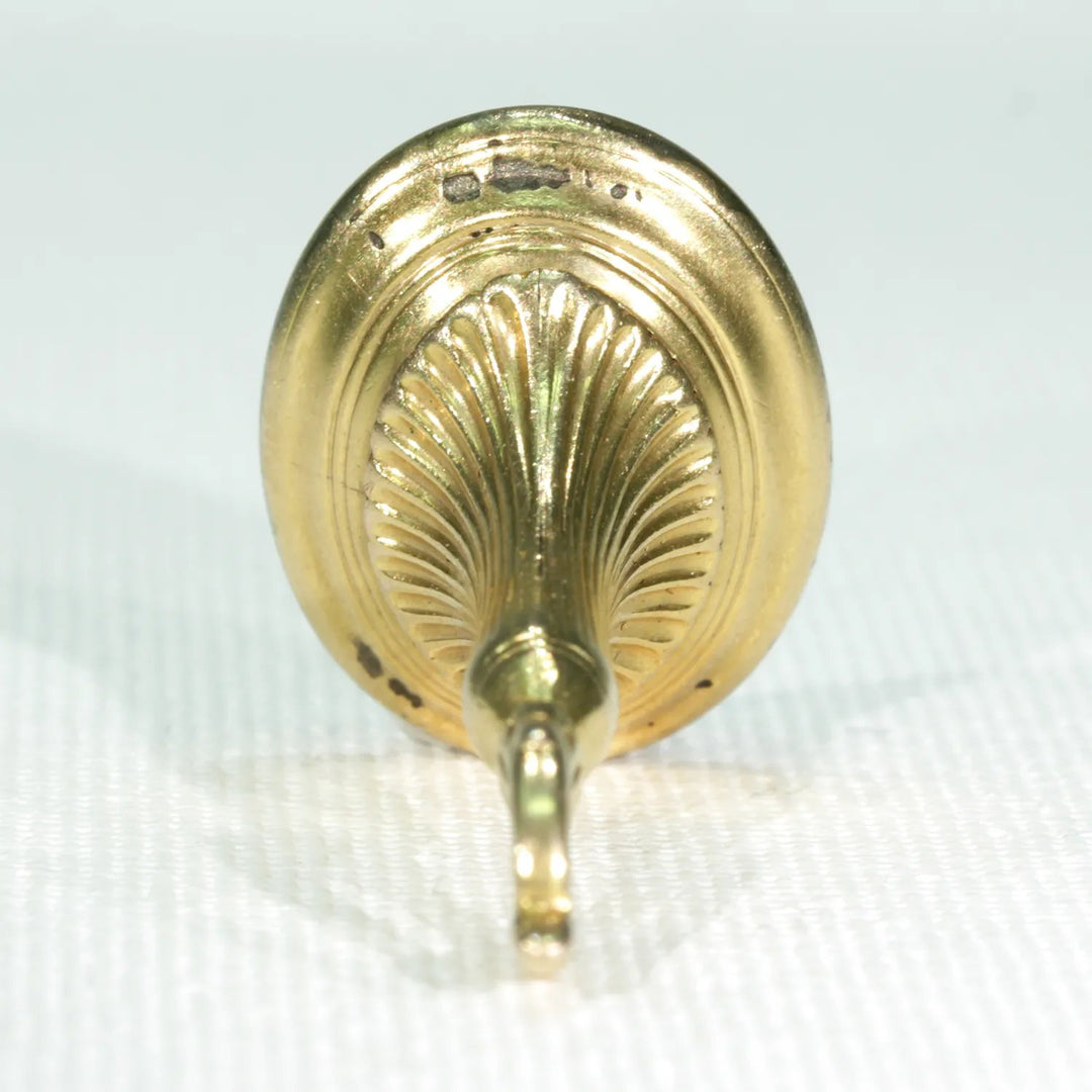 Georgian Mirror Intaglio Fob Pendant Chalcedony 15k Gold