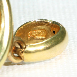 Large Victorian Garnet Diamond Gold Pendant Locket Backed