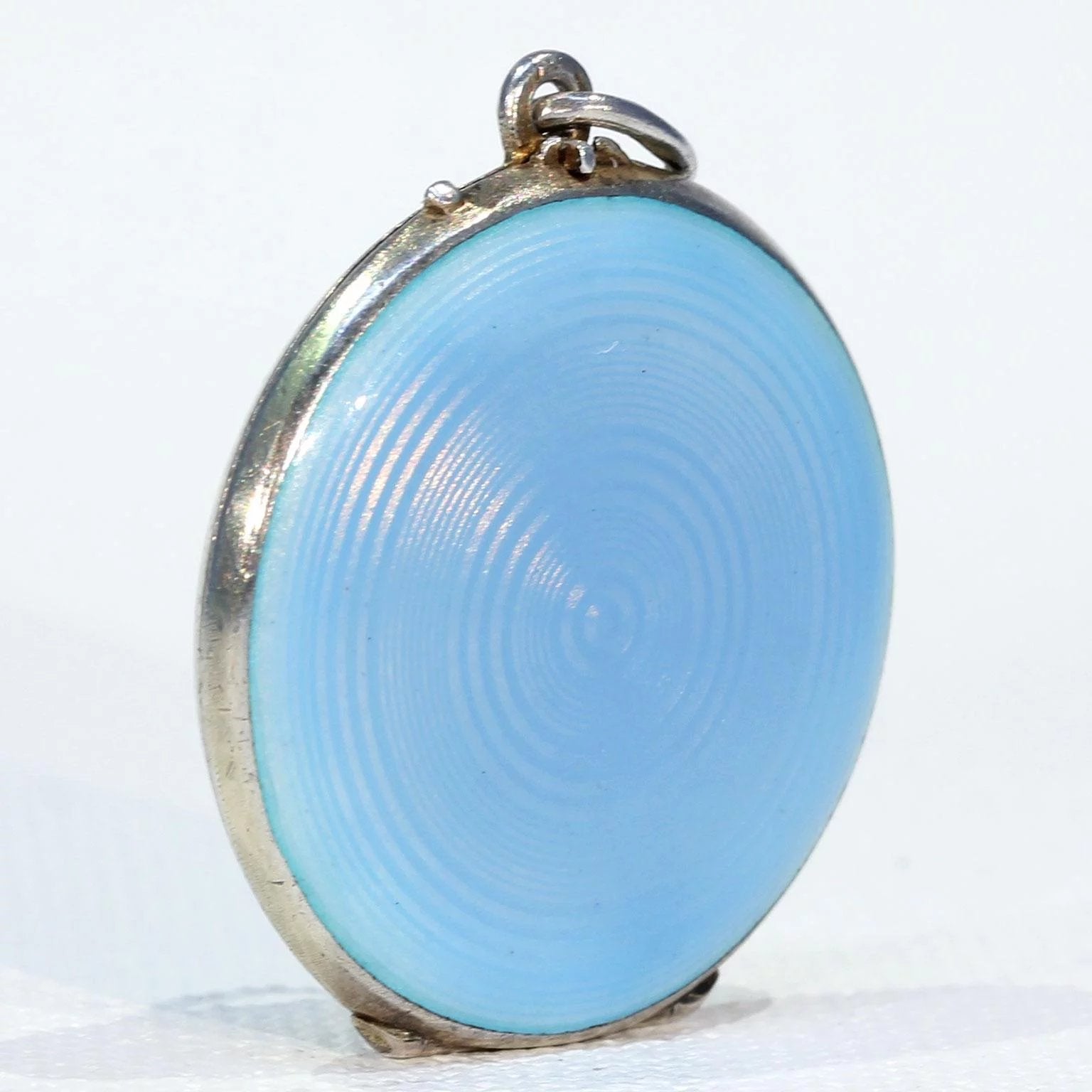 Light Blue Edwardian Enamel Locket by Marius Hammer