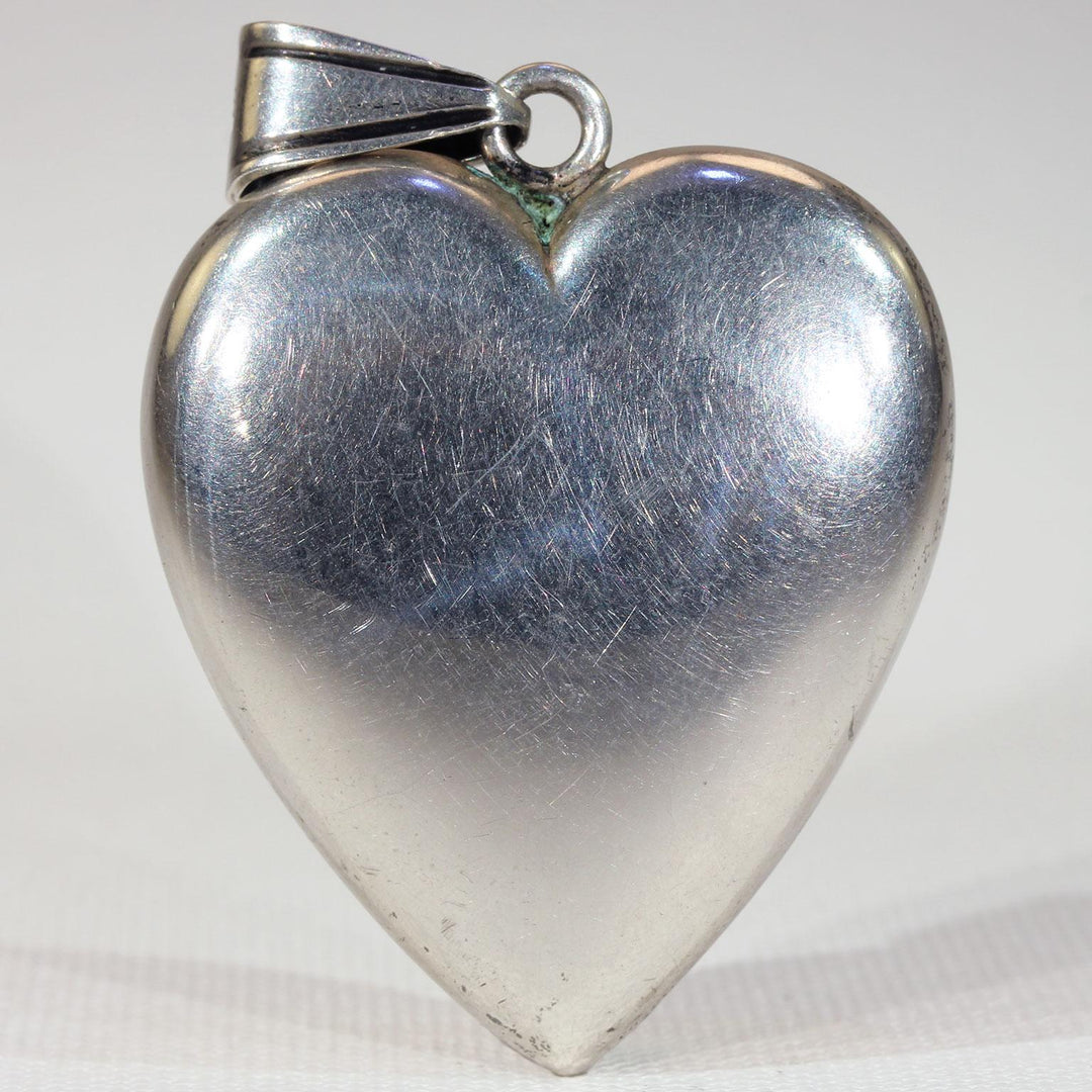 Vintage Mid Century Puffy Heart Pendant by Bernard Hertz