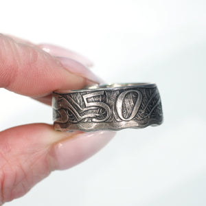Elizabeth II Australian Coin Band Ring Dated 1971