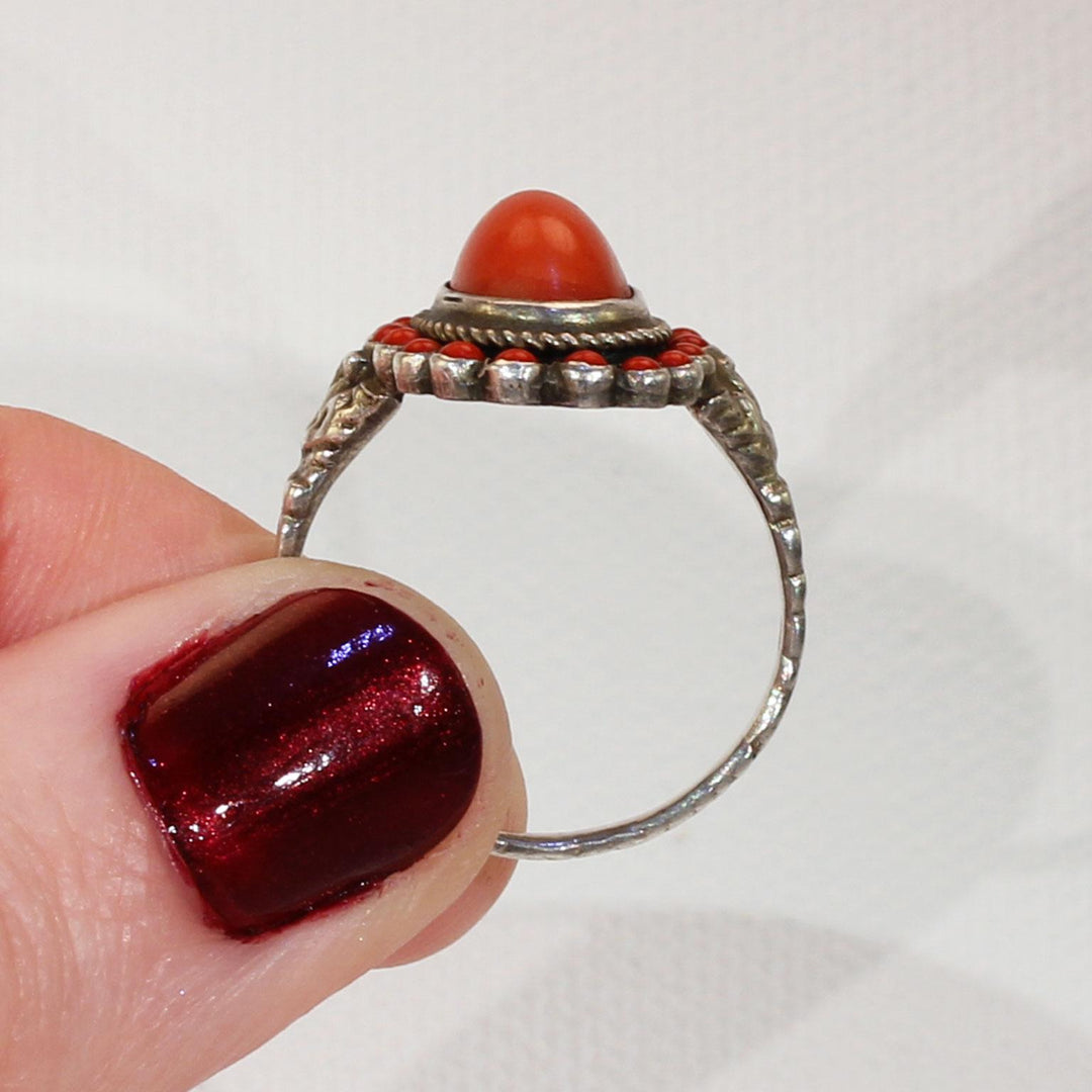 Antique Austro-Hungarian Coral Ring