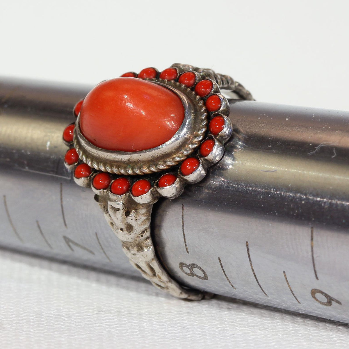 Antique Austro-Hungarian Red Stone Ring - Victoria Sterling