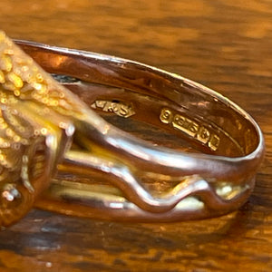 Edwardian Double Snake Ring Amethyst 