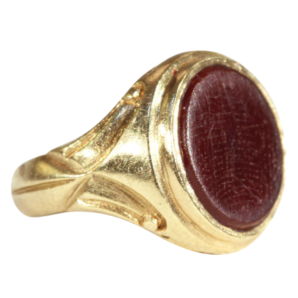 Antique Signet Ring, Carnelian in 18k Gold c. 1900