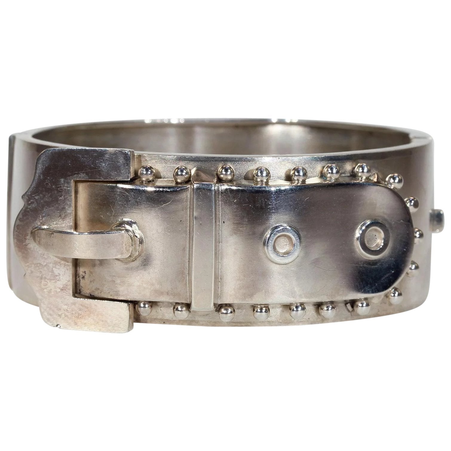 Sterling Silver Victorian Buckle Bangle Bracelet