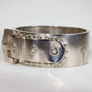 Sterling Silver Victorian Buckle Bangle Bracelet