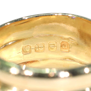 Victorian 18k Gold Diamond Snake Ring Hallmarked 1900