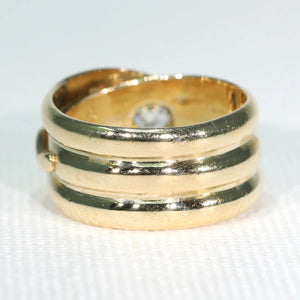 Victorian 18k Gold Diamond Snake Ring Hallmarked 1900