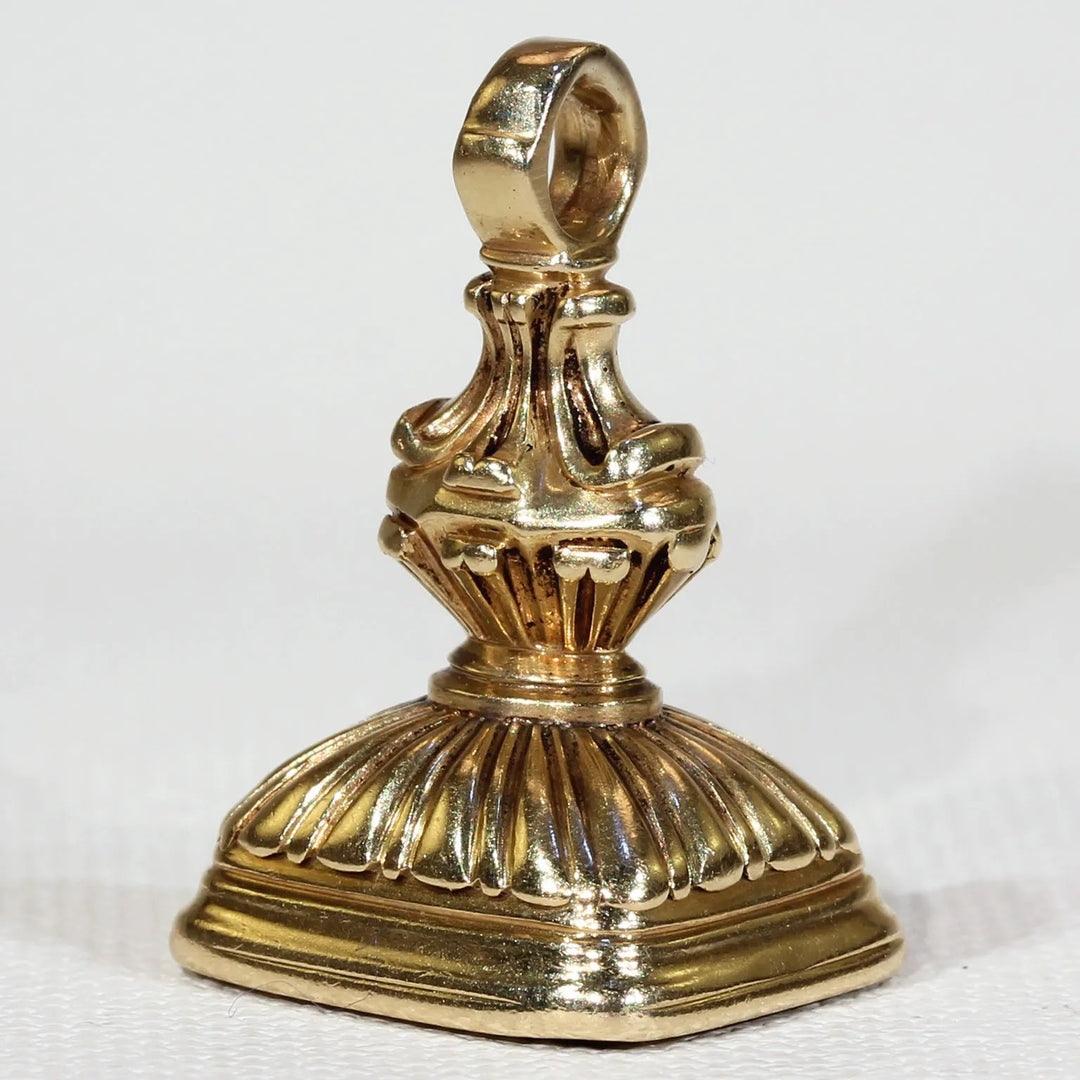 Victorian Cross Carved Intaglio Seal Pendant