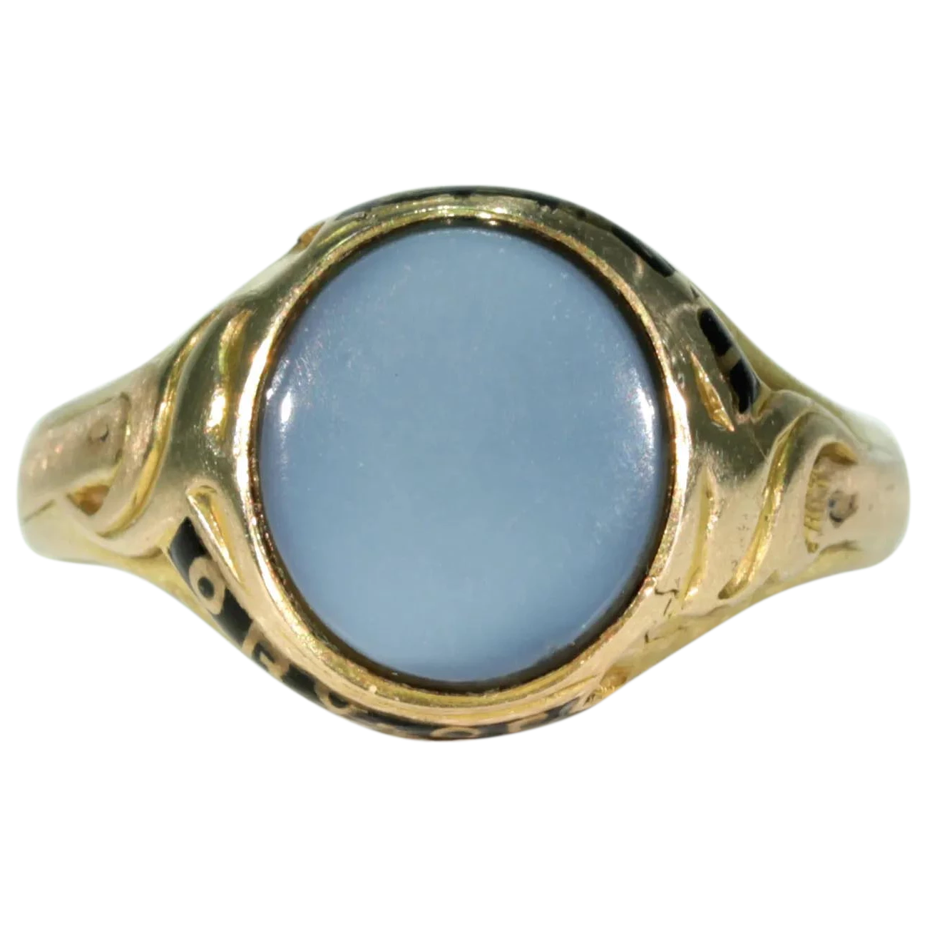 Victorian Sardonyx Memorial Ring 18k Gold In Memory Of