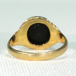 Victorian Sardonyx Memorial Ring 18k Gold In Memory Of