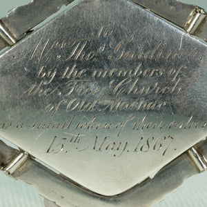 Victorian Scottish Granite Silver Brooch Dated 1867