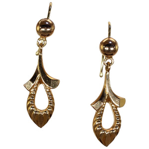 Vintage 1940s 18 Karat Gold Dangle Earrings