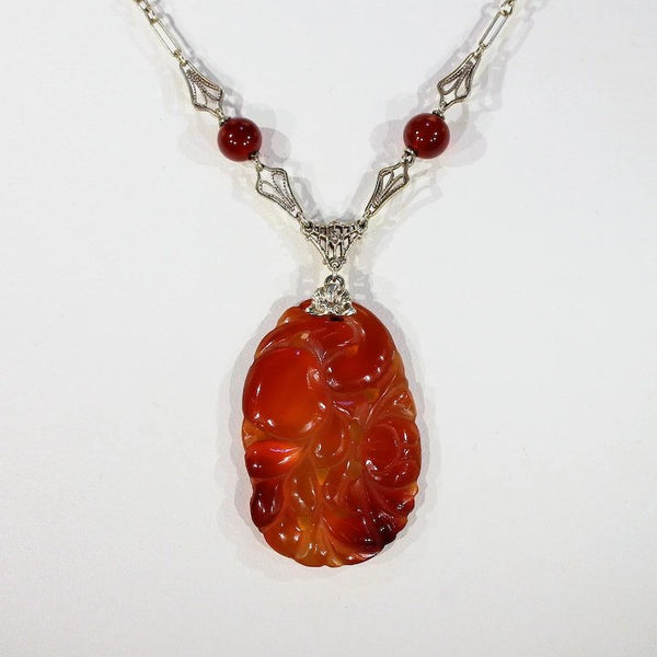 Red carnelian necklace top