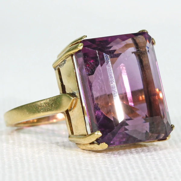 Vintage Amethyst Gold Cocktail Ring 16ct - Victoria Sterling