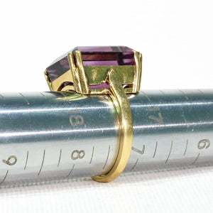 Vintage Amethyst Gold Cocktail Ring 16ct